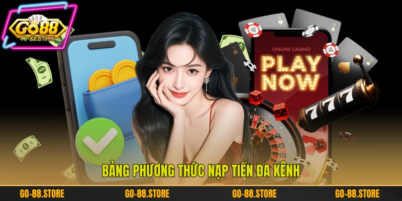 Bảng phương thức nạp tiền đa kênh Bảng phương thức nạp tiền đa kênh